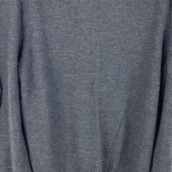 Calvin Klein Sweater Size L Gray Long Sleeve V Neck Tight Knit Merino Wool - Picture 8 of 9